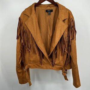 Forever 21 Brown Leather Moto Jacket